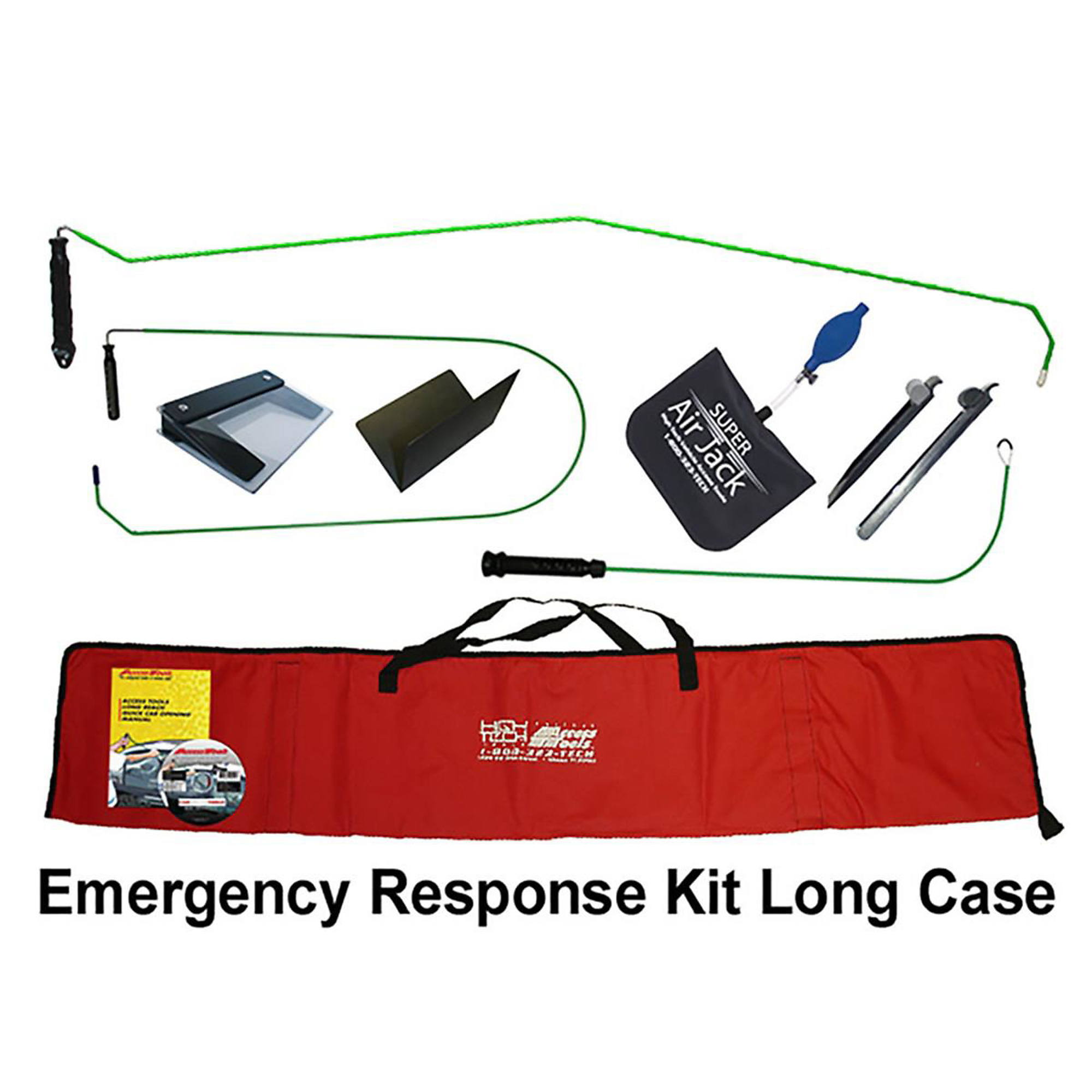Access Tools Emergency Response Kit — Quick Max Long Reach Tool, Flex Max Tool, Button Master, Glassman Tool, Super Air Jack Air Wedge, Heavy-Duty 54in. Carrying Case, Model# AETERKLC